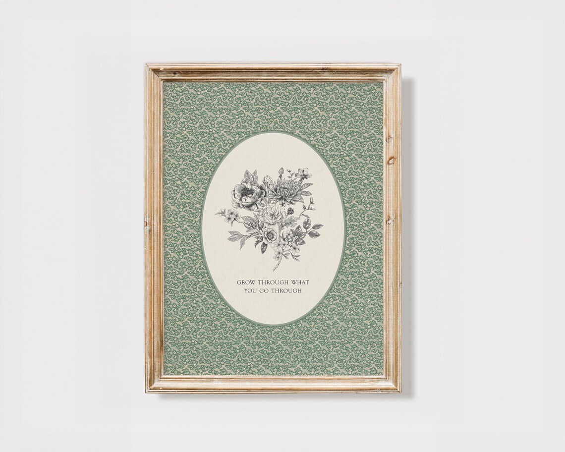 Grow Through What You Go Through Vintage Poster