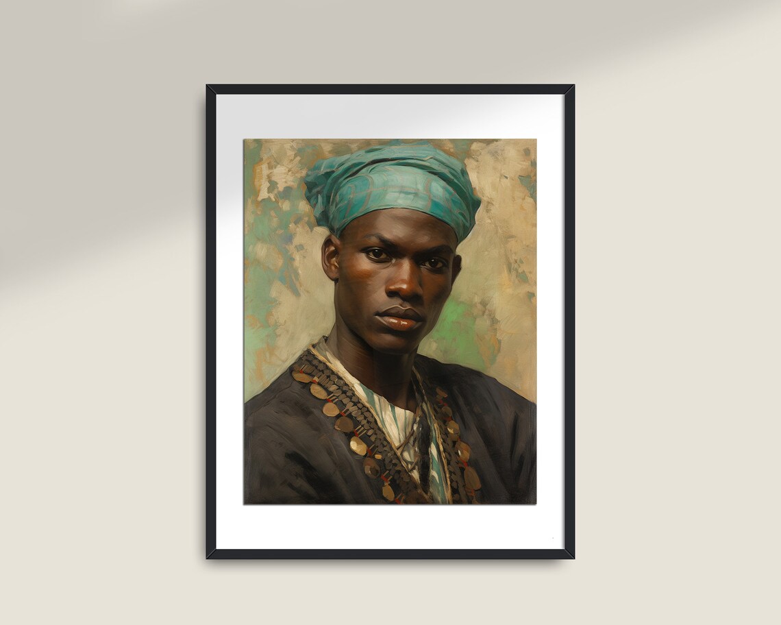 Black People Vintage Male Portrait Art Print - Image 2
