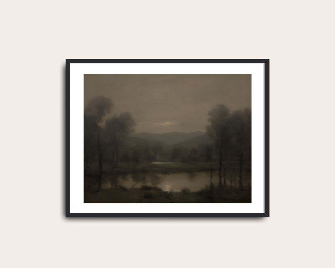 Dark Nature Landscape Vintage Poster, Dark Academia - Image 2