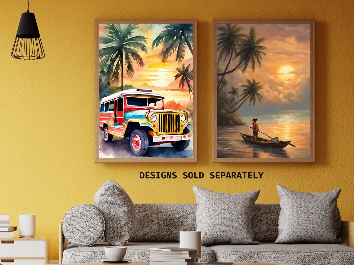 Filipino Culture Vintage Philippine Jeepney Travel Poster - Image 4