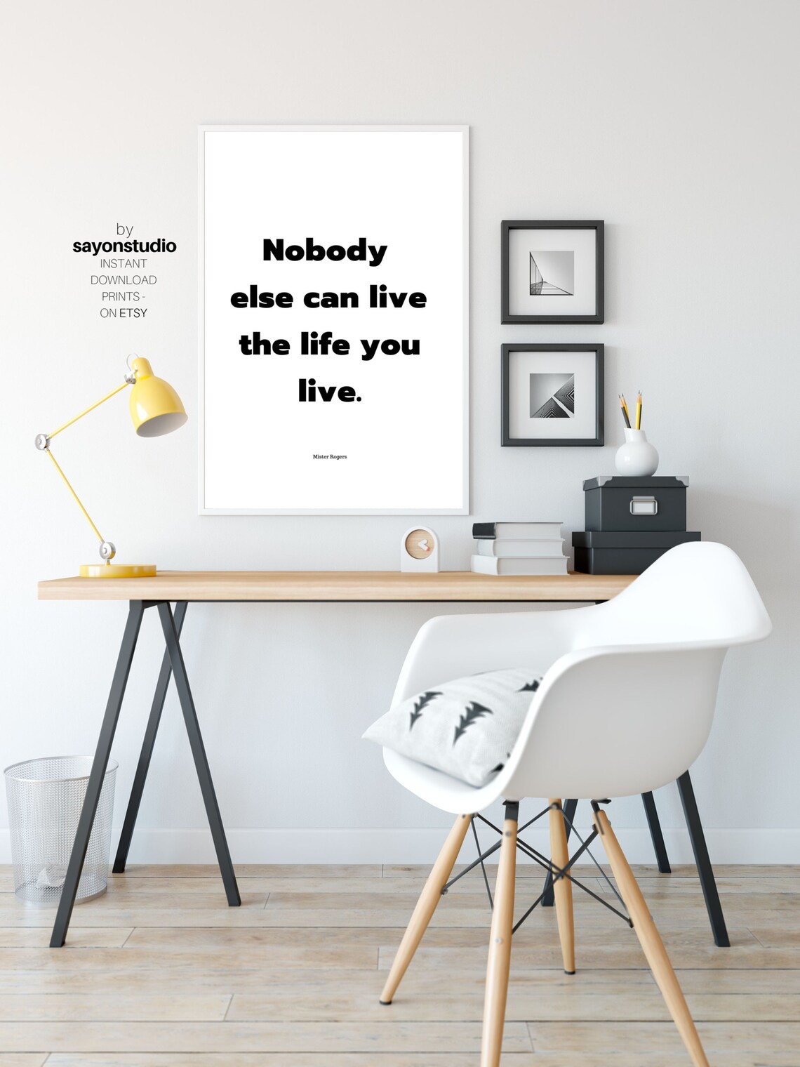 Mister Rogers Nobody Else Can Live The Life You Live Quote Wall Art Poster - Image 2