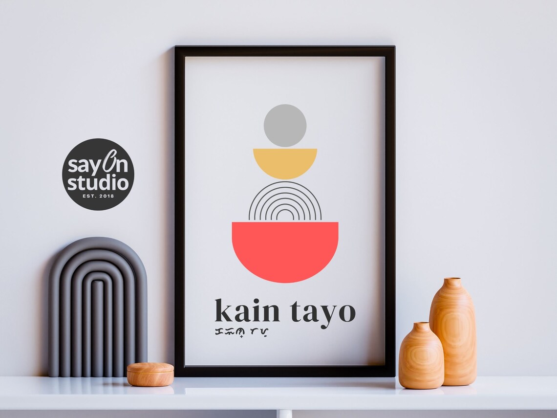 Kain Tayo Filipino Kitchen Art, Baybayin Poster - Image 4