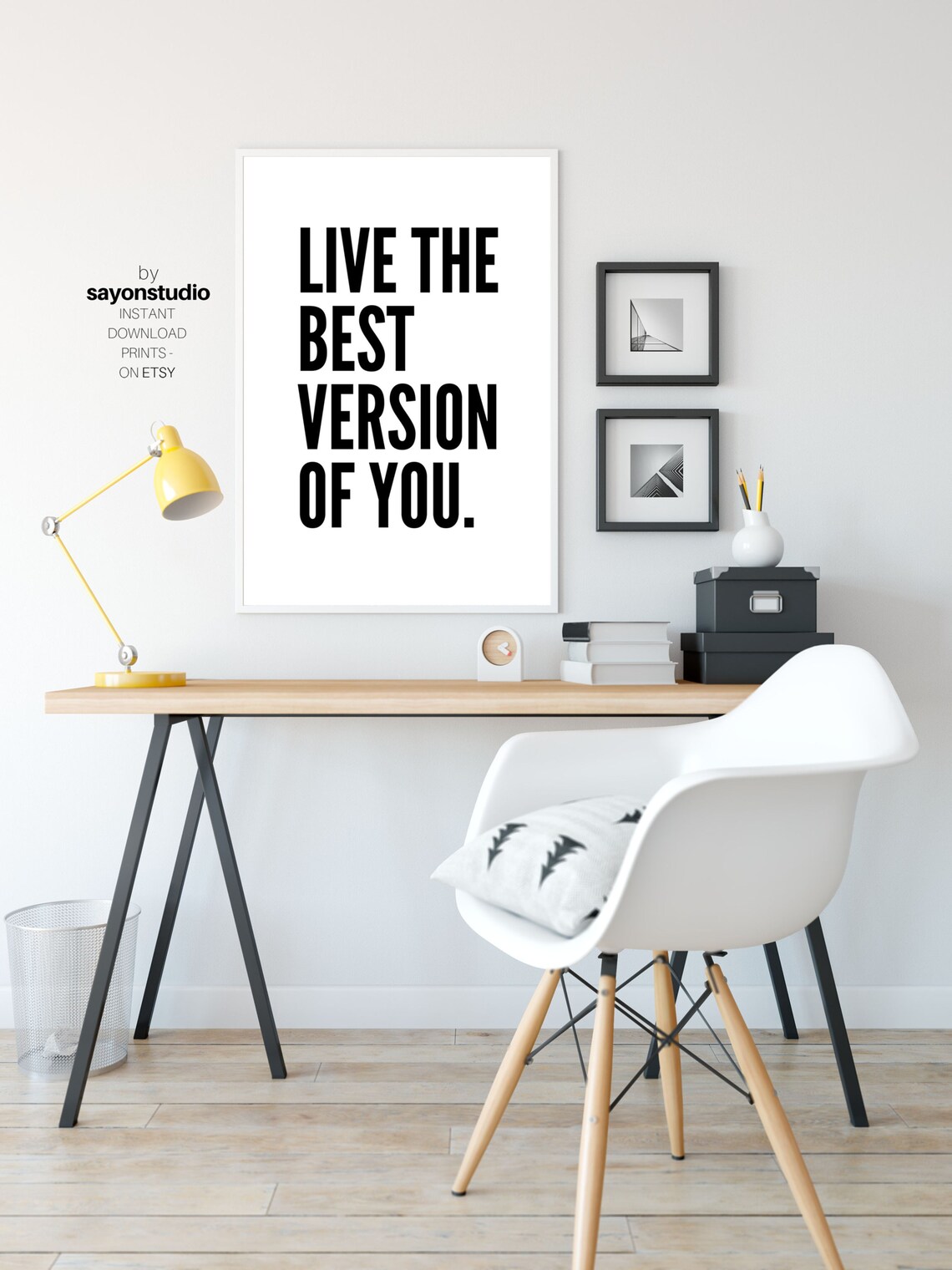 Live The Best Version Of You Bold Black Sans Serif Motivational Quote Poster - Image 3