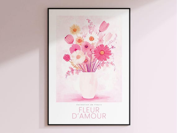 Pink Floral Prints Colorful Wall Art Trendy Floral Print Matisse Flowermarket Trendy Wall Art Wildflowers Print Botanical Wall Print