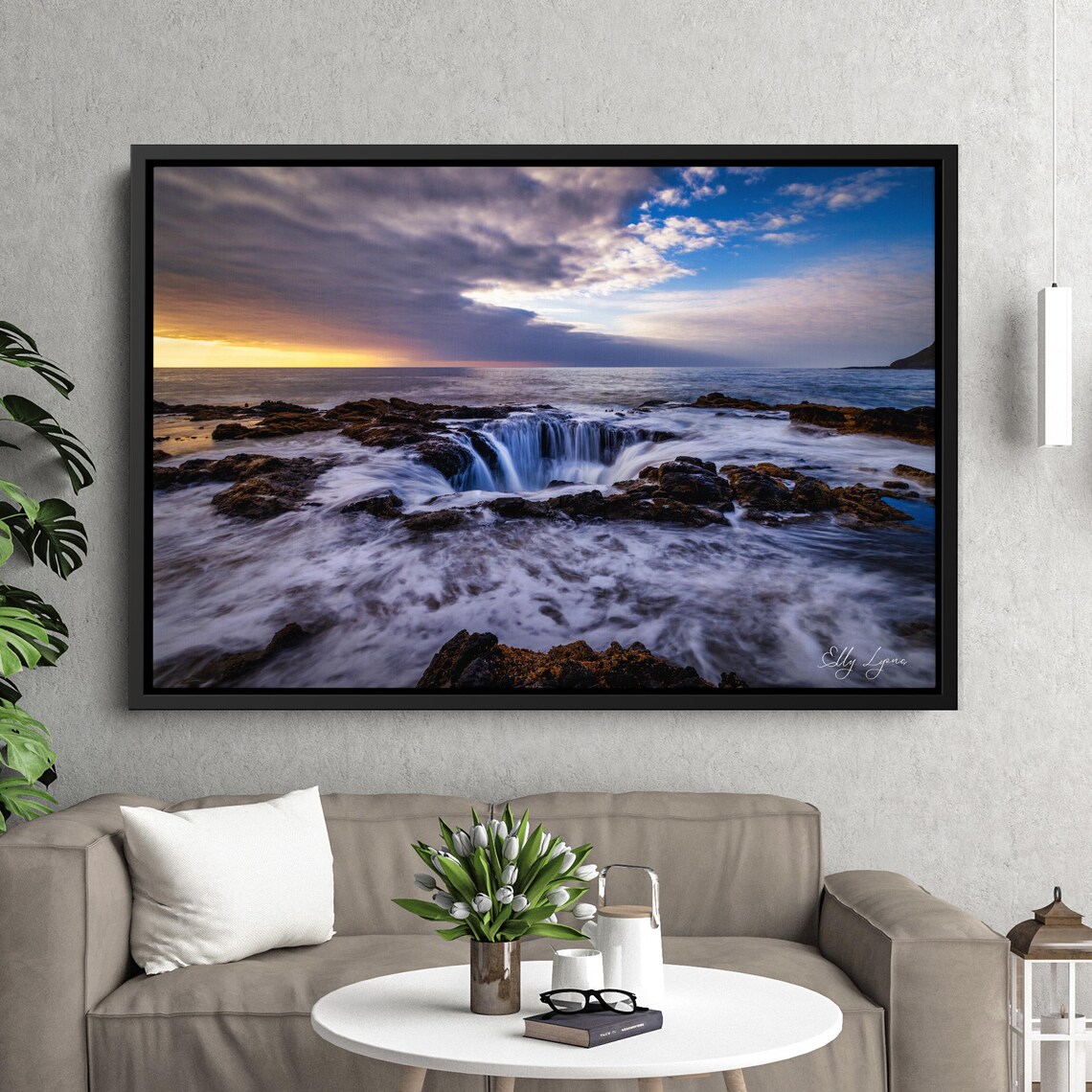 Oregon Coast Thors Well Sunrise Sunset Art Print