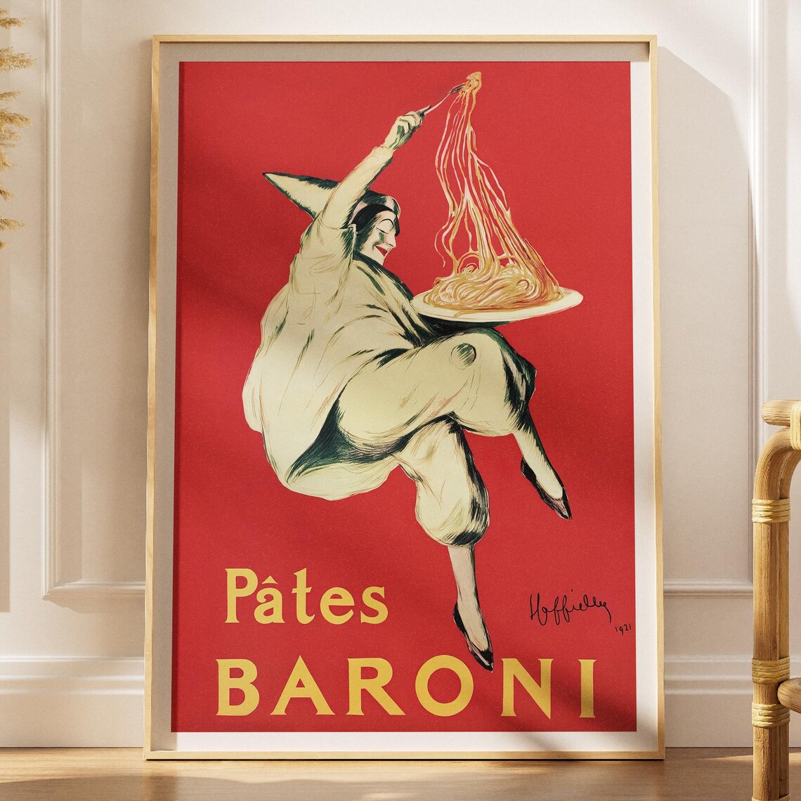 1921 Pates Baroni Pierrot Spaghetti Leonetto Cappiello Advertising Poster