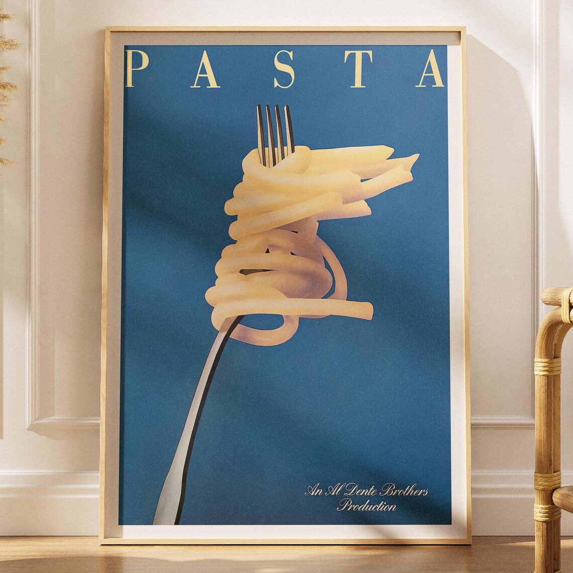Pasta Vintage Food Poster, Italian Retro Art Print
