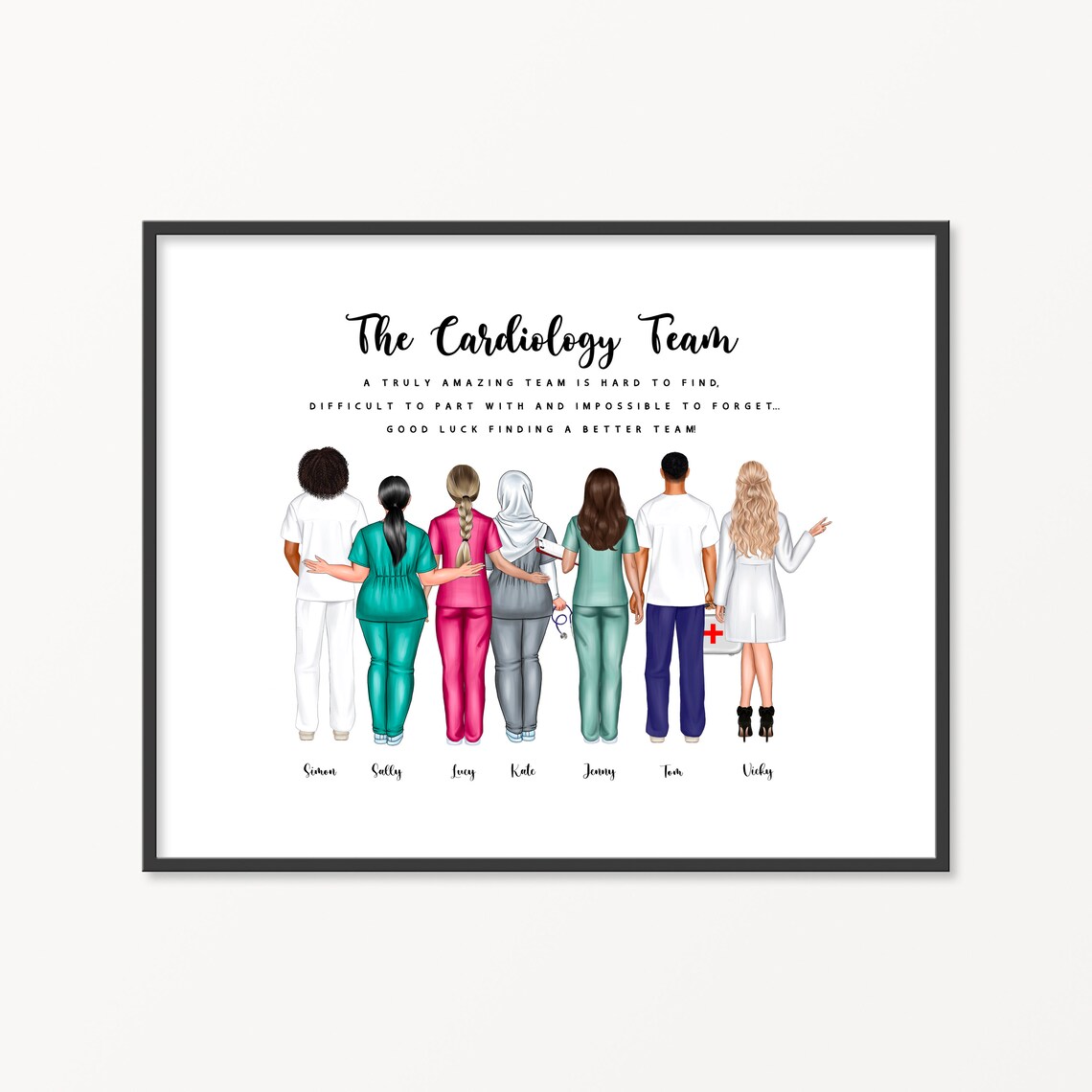 The Cardiology Team Amazing Team Healthcare Appreciation Poster