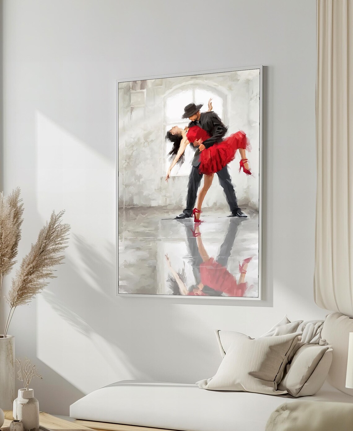 Passionate Dance Romantic Couple Art Print, Gift For Dance Lovers