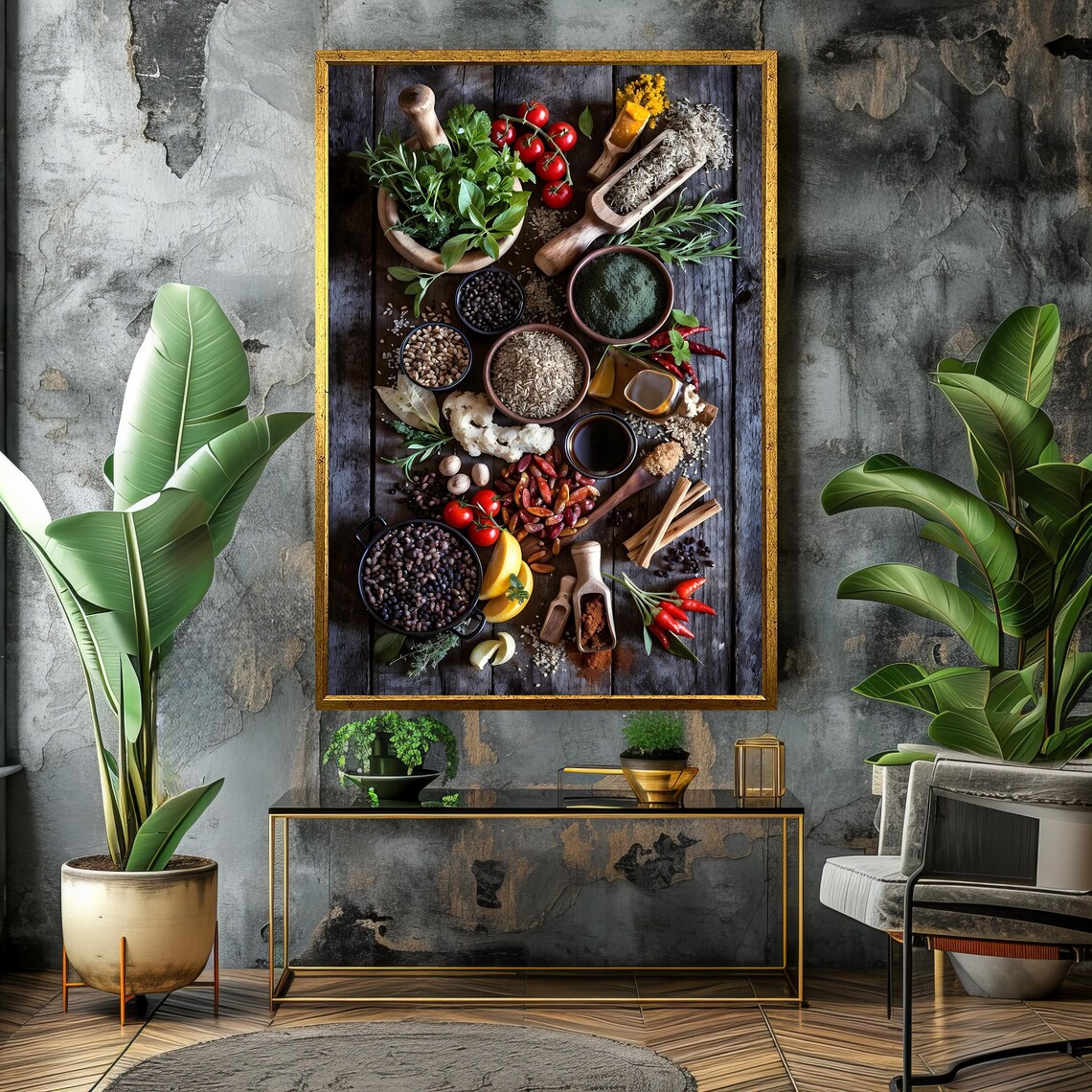 Rustic Culinary Delight, Kitchen Painting - Image 4
