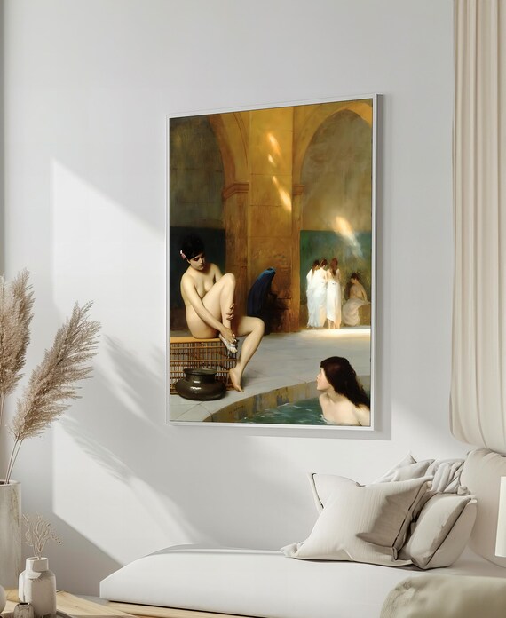 Jean-Leon Gerome Roman Bath Neoclassical Painting Art Poster