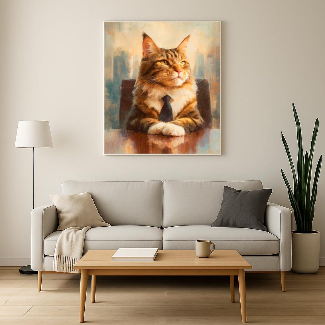 Ceo Cat Art Gift For Dad Office Poster Workplace Wall Decor Pet Owners Modern Home Funny - Image 3
