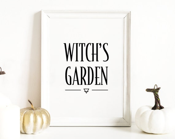 Halloween Prints Witchcraft Print Witch Art Wicca Decor Occult Witchs Garden
