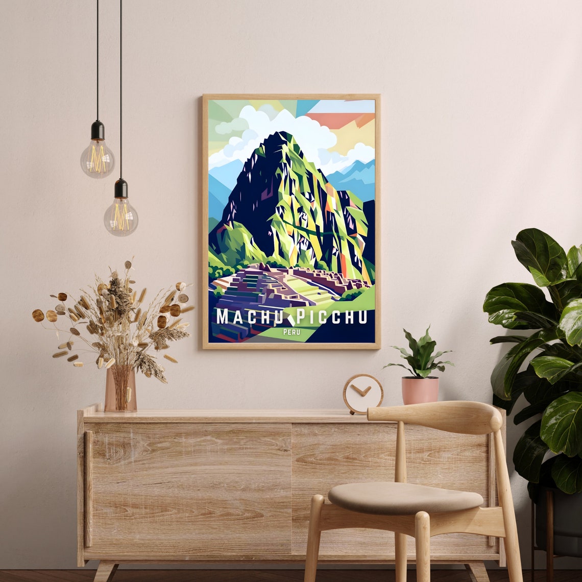 Machu Picchu Peru Scenic Ancient Inca Ruins Mountain Travel Poster - Image 2