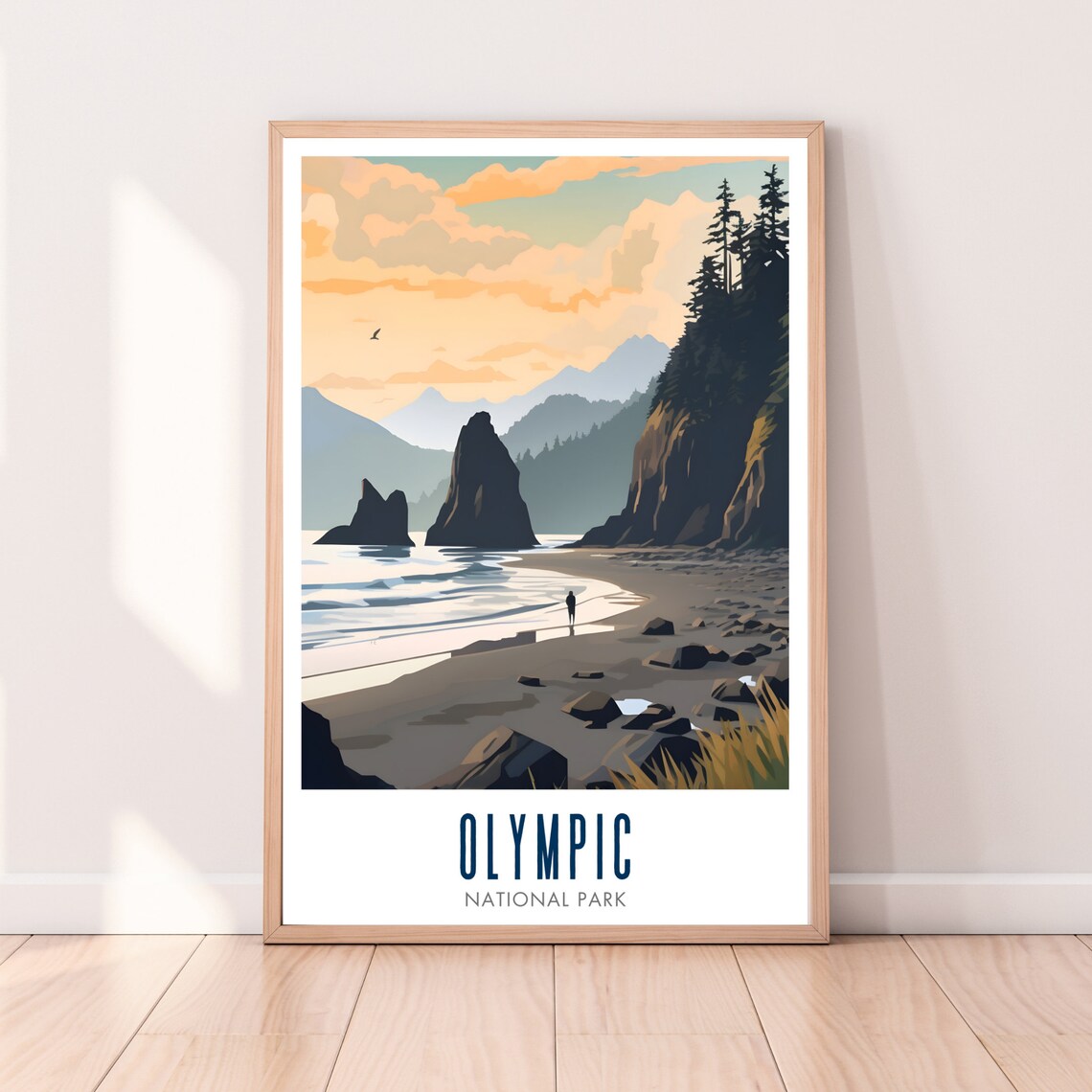Olympic National Park Travel Poster, National Parks