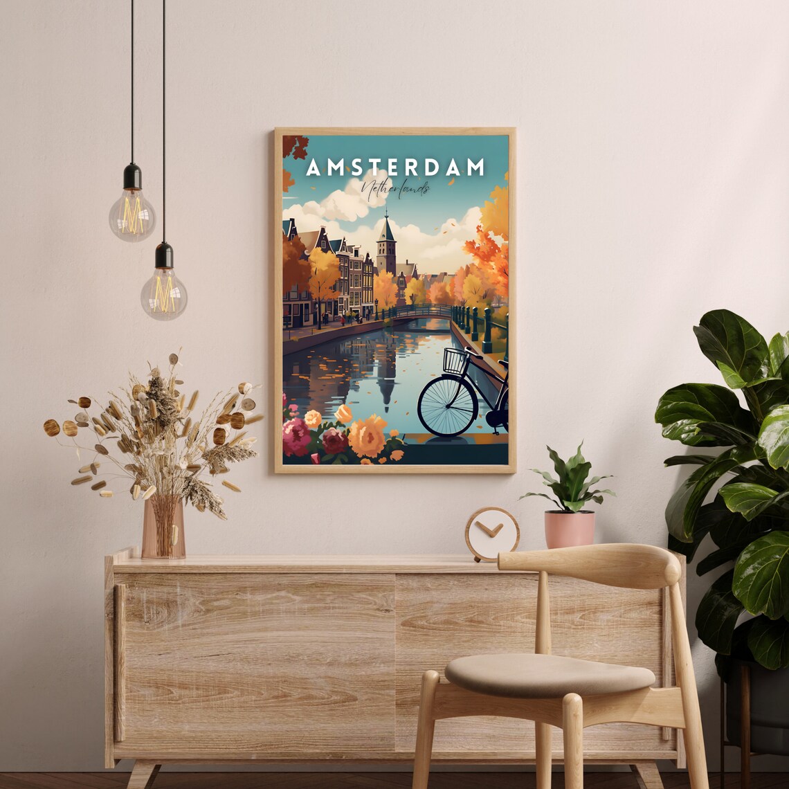 Amsterdam Travel Poster, Europe City Wall Art Print - Image 2