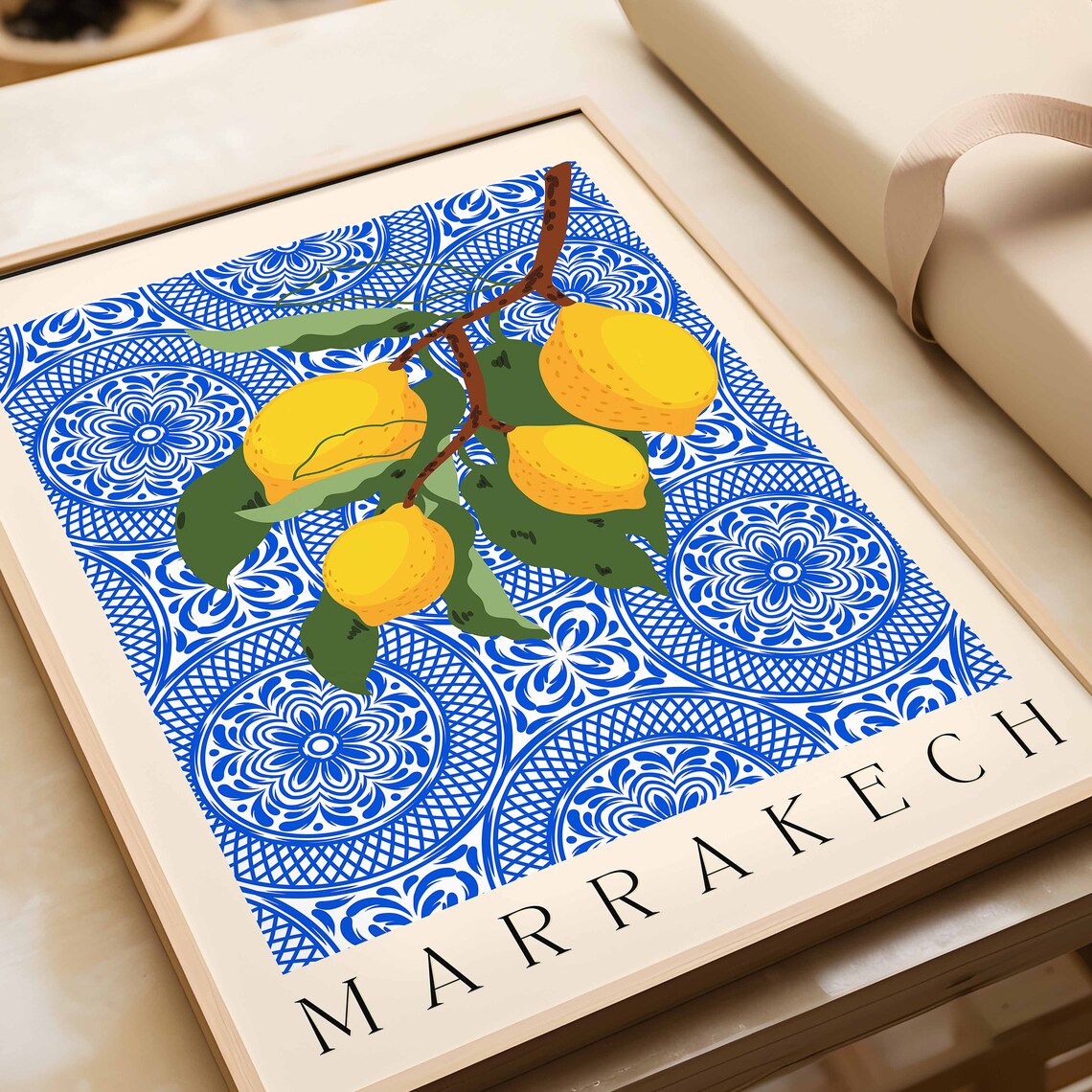 Marrakech City Travel Poster, Moroccan Place Print