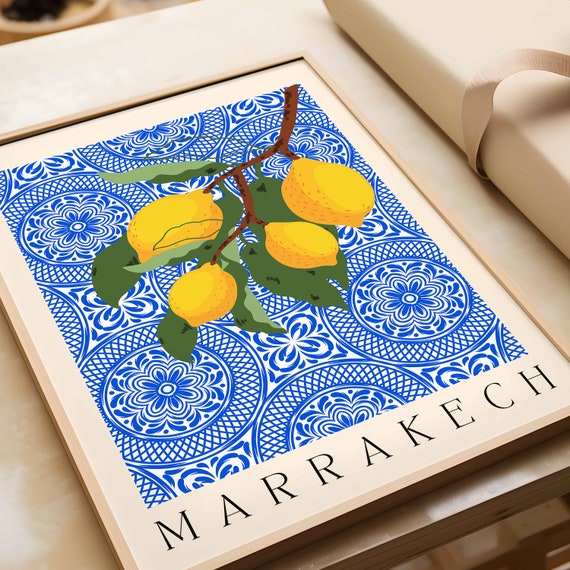 Marrakech City Travel Poster, Moroccan Place Print