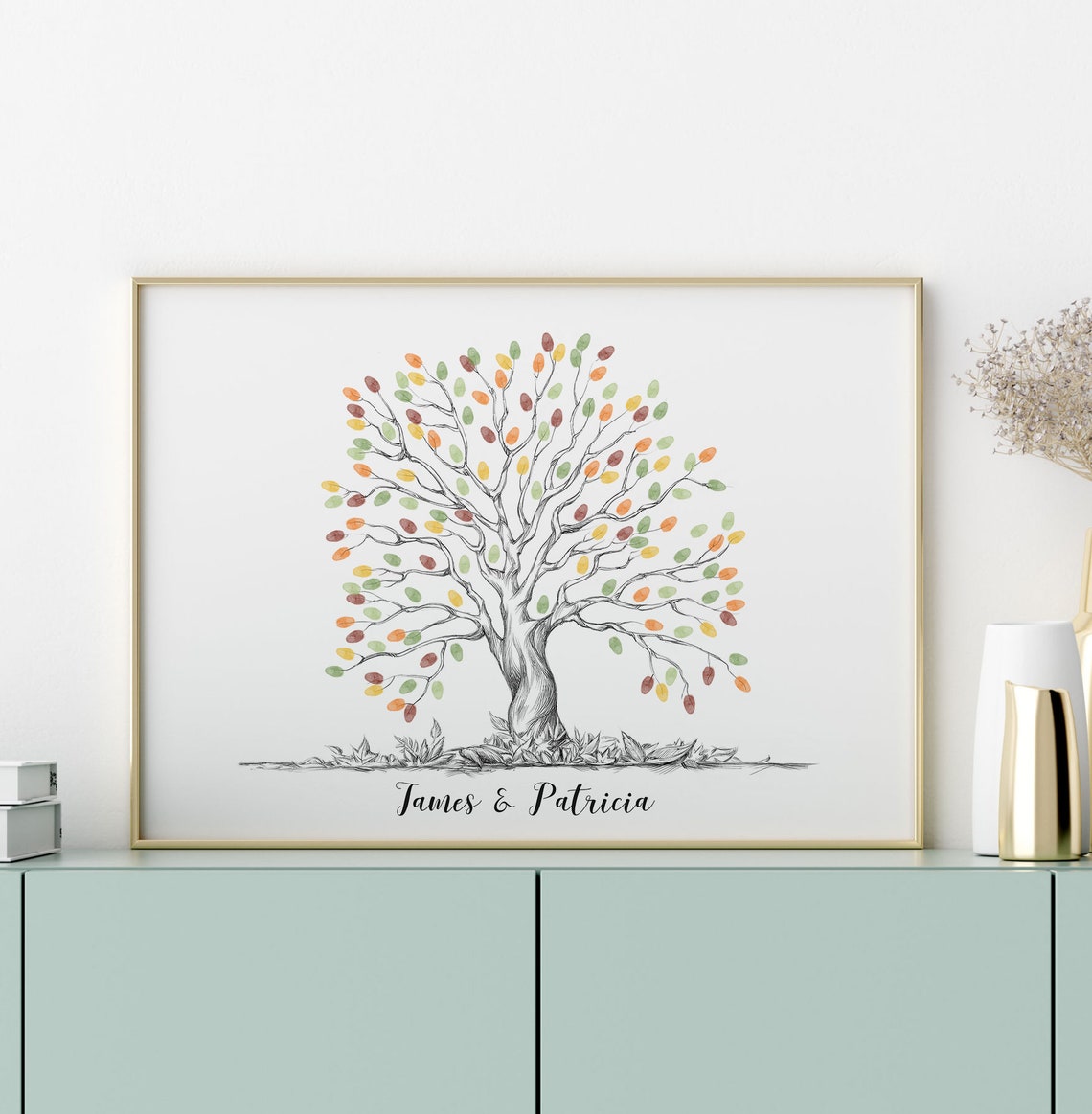Fingerprint Tree Guest Book Wedding Ink Print - Image 4