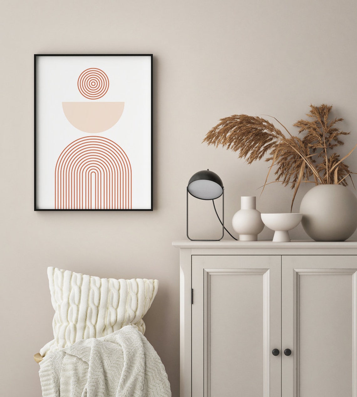 Scandinavian Room Decor Geometric Abstract Art Abstract Shapes Scandi Poster Modern Abstract Wall Art Instant - Image 3