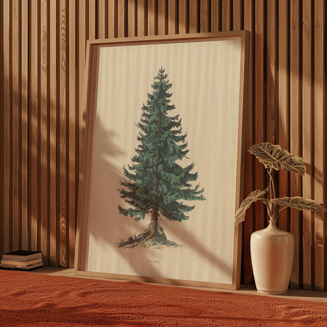 Vintage Pine Tree Drawing Poster, Botanical Forest - Image 2