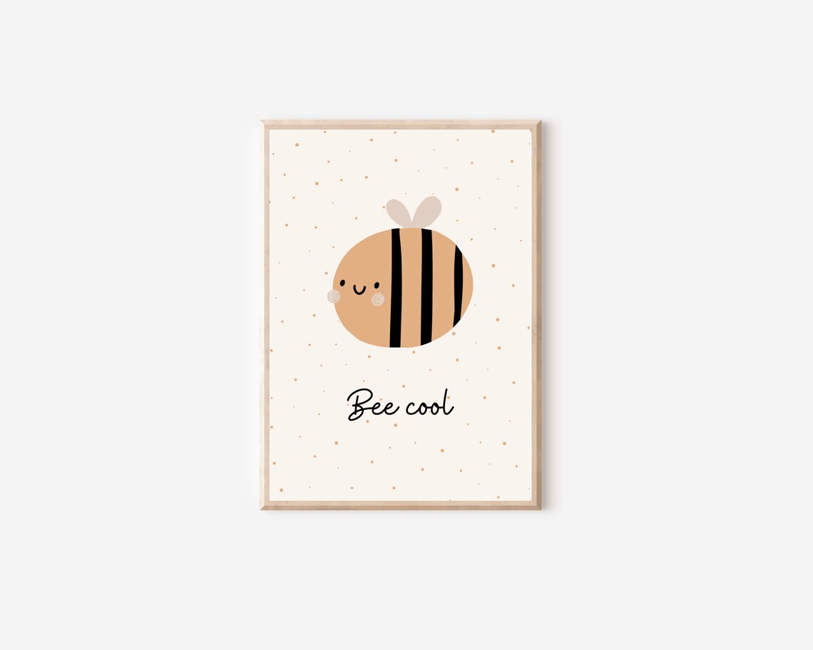 Bee Cool Nursery Wall Art Print, Bee Theme Decor - Image 4
