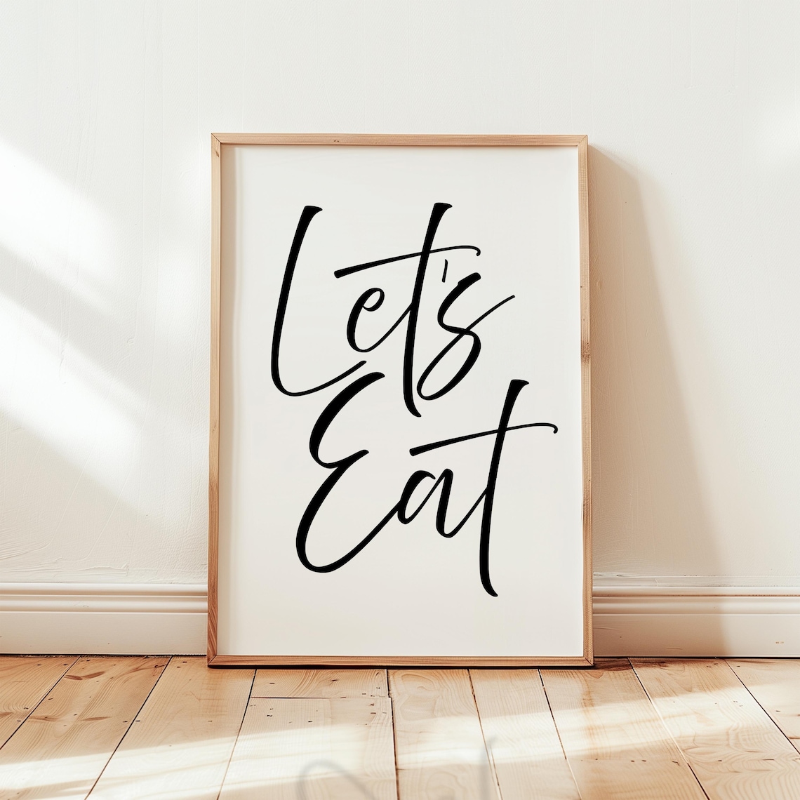 Lets Eat Kitchen Quote, Minimal Kitchen Poster - Image 3