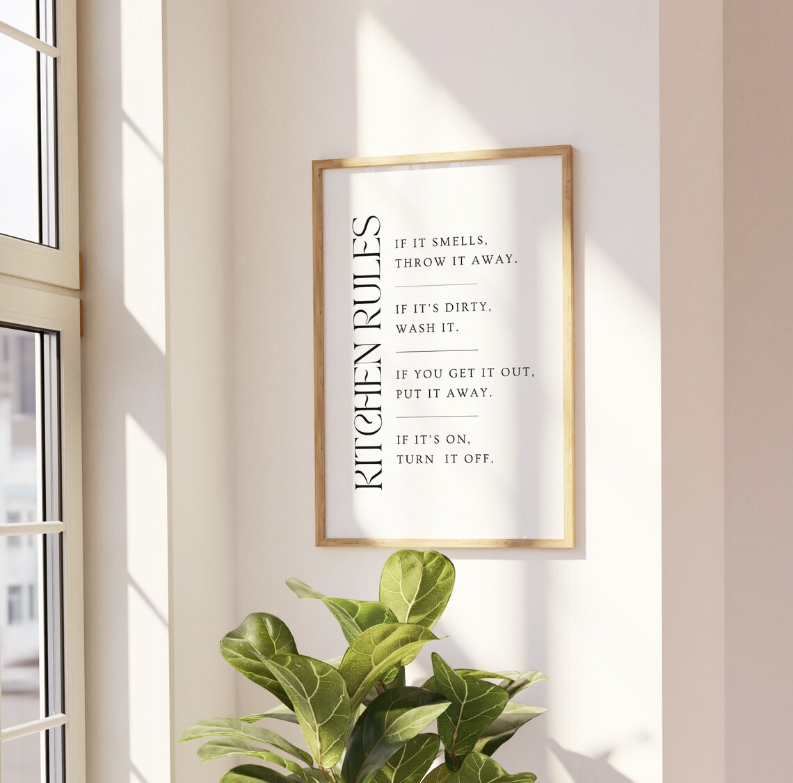 Kitchen Rules Kitchen Wall Decor, Wall Art Print - Image 2
