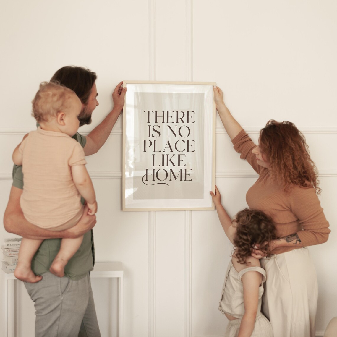 There Is No Place Like Home Stacked Serif Typography Quote Poster - Image 2