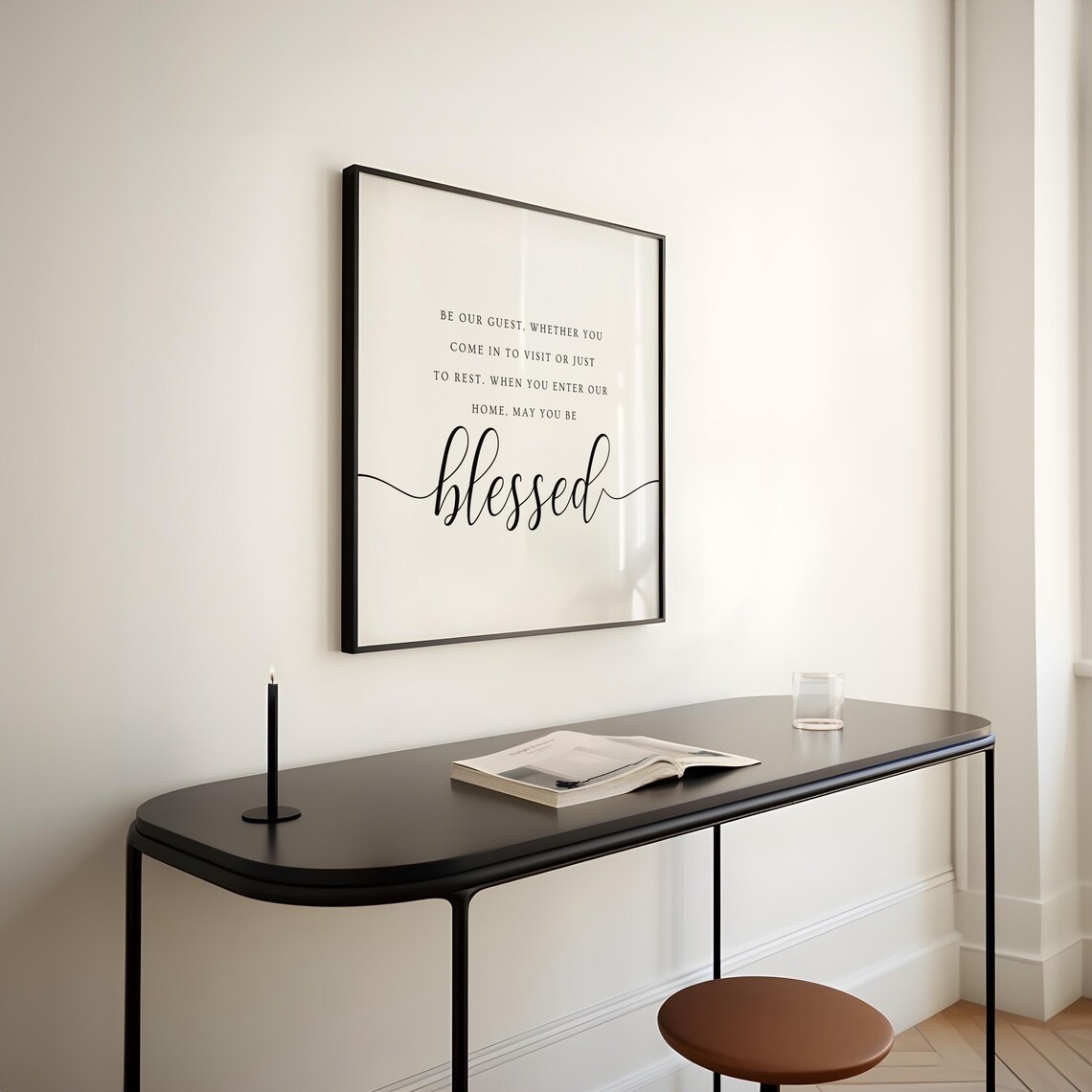 Be Our Guest, Blessed Entryway Quote Wall Art - Image 2
