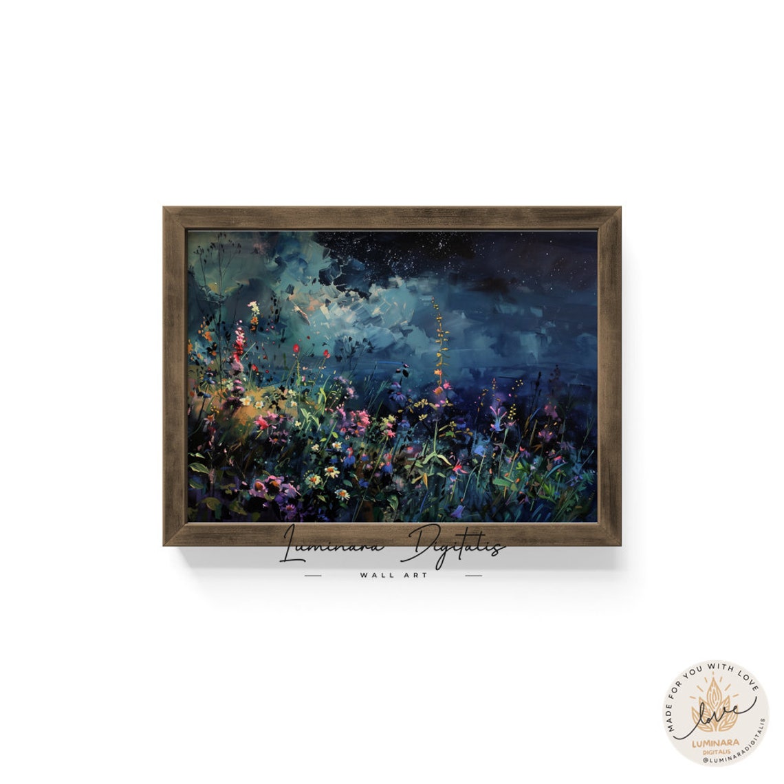 Wall Art Enchanted Midnight Garden Art Print Starry Sky Wall Decor - Image 6
