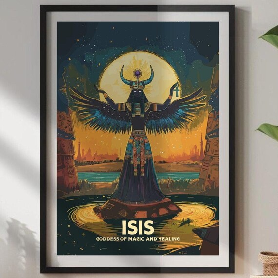 Isis Poster Egyptian Goddess Ancient Egypt Art Mythology Of Magic And Healing