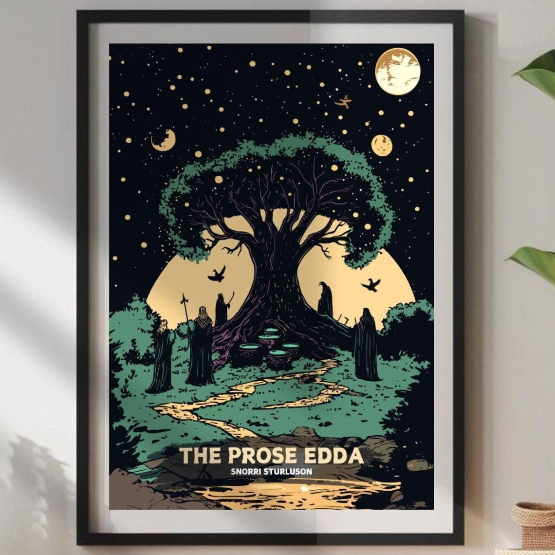 The Prose Edda Yggdrasil World Tree Snorri Sturluson Art Poster