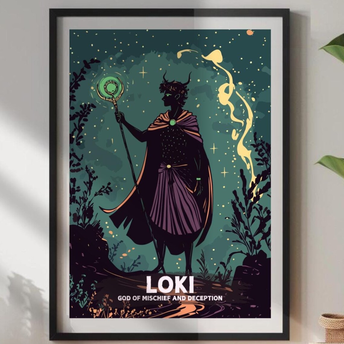 Loki God Of Mischief And Deception Norse Mythology Fantasy Poster