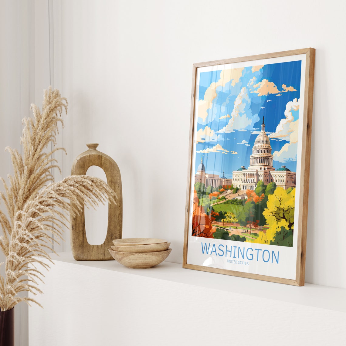 Washington Travel Poster Usa Poster Washington Vintage Poster Travel Poster Washington Retro Poster Washington Travel Gift Usa - Image 2