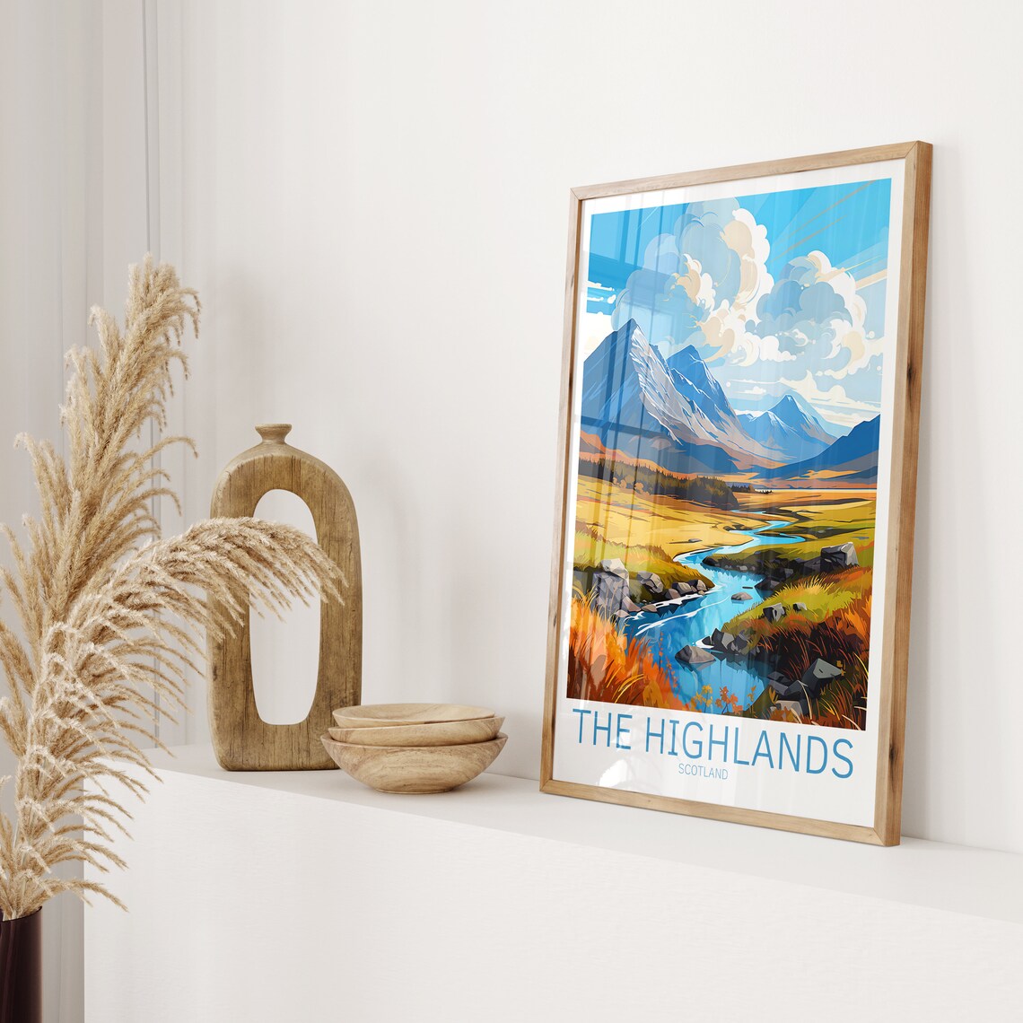 Highlands Vintage Travel Poster, Scotland Landscape - Image 2