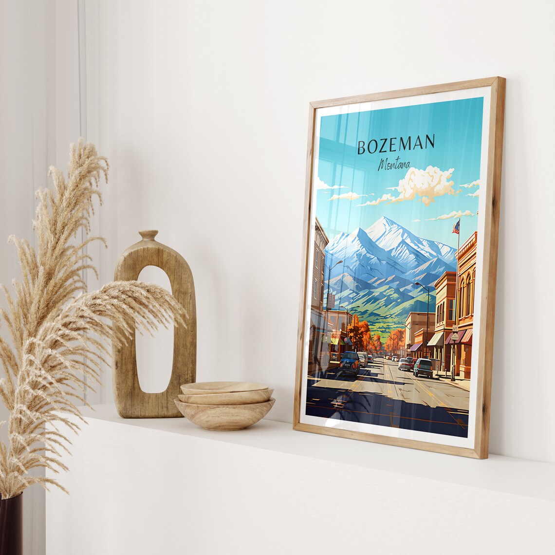 Bozeman Travel Poster, Montana Travel Art Print - Image 2