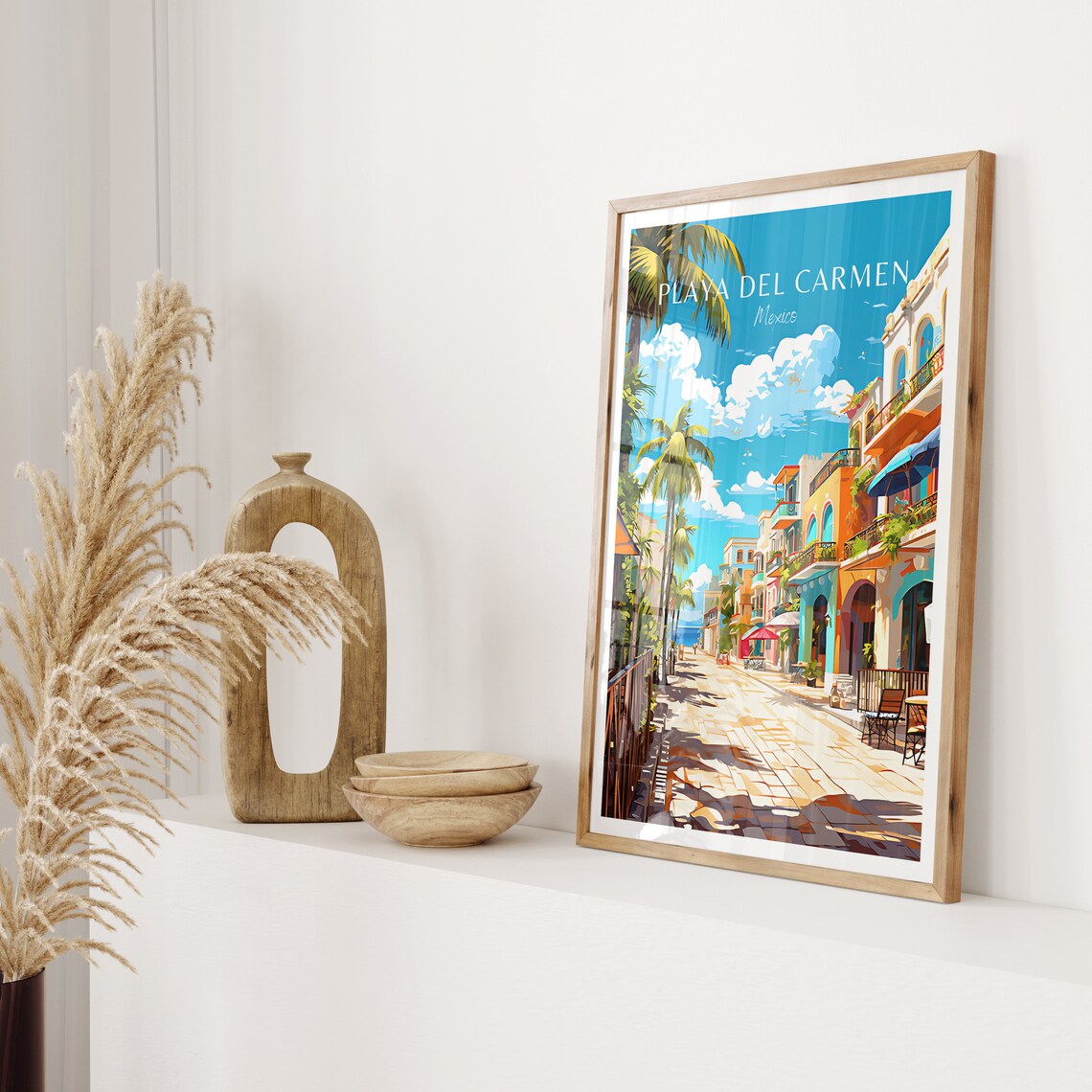 Playa Del Carmen Travel Poster, Mexican Wall Art - Image 2