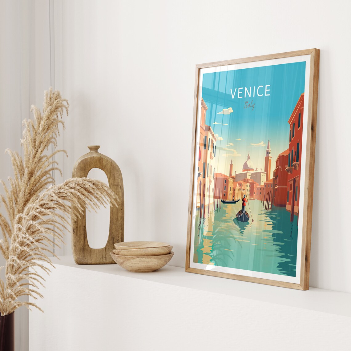 Venice Italy Gondola Grand Canal Golden Hour View Travel Poster - Image 2