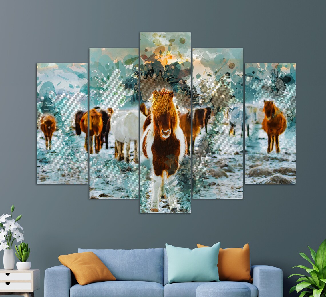 Icelandic Horses Art Print, Horse Wall Art Decor - Image 2