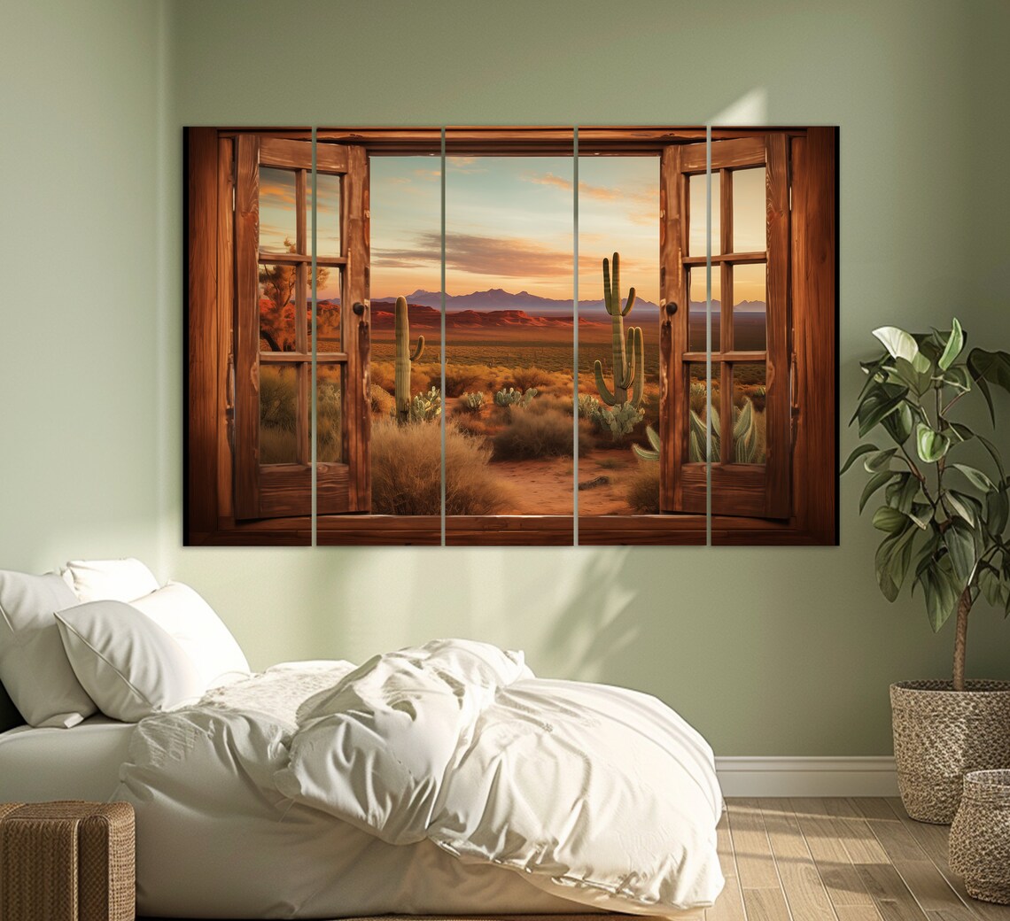 Window To Scenic Arizona Desert, Sonoran Desert Art Print - Image 3
