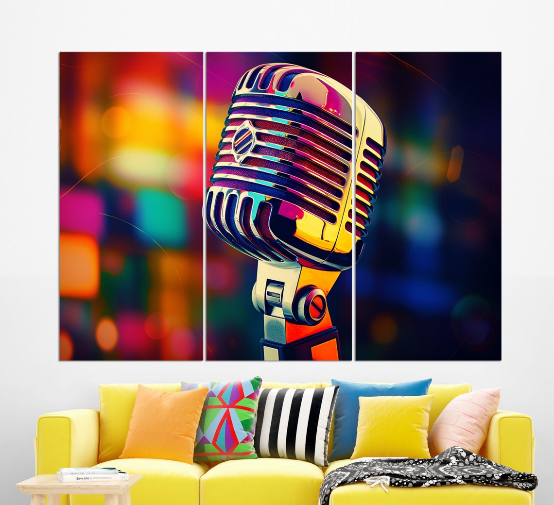 Vintage Microphone Art Print - Image 3