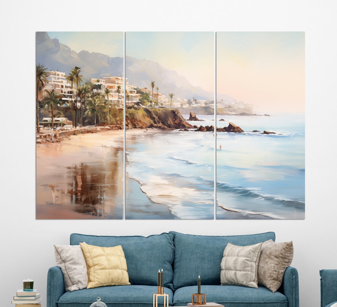 Scenic Tenerife Coast Painting Tenerife Print Canary Islands Wall Art Tenerife Painting Tenerife Wall Art Spain Art - Image 3