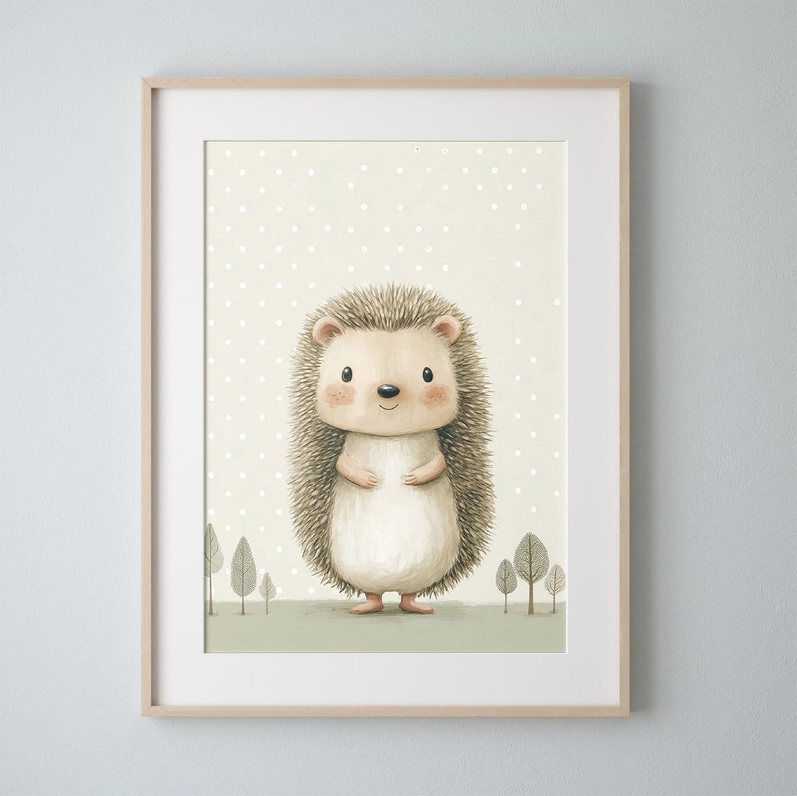 Cute Hedgehog Nursery Art For Baby Room