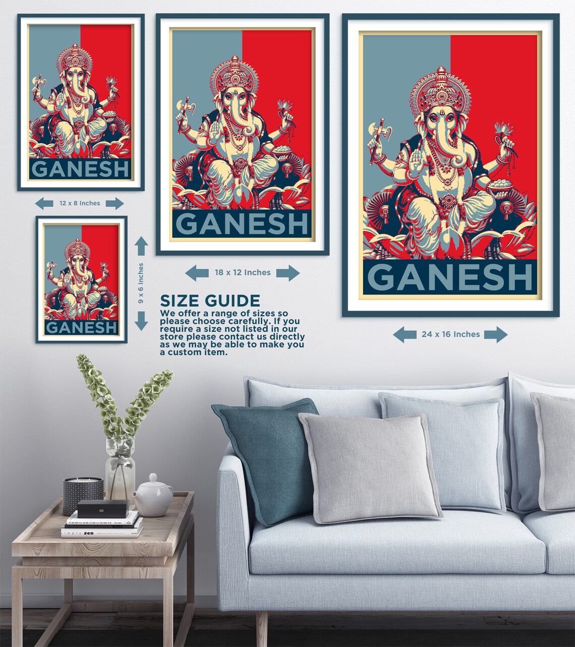 Ganesh Art Print, Hindu Spirituality Wall Decor - Image 2