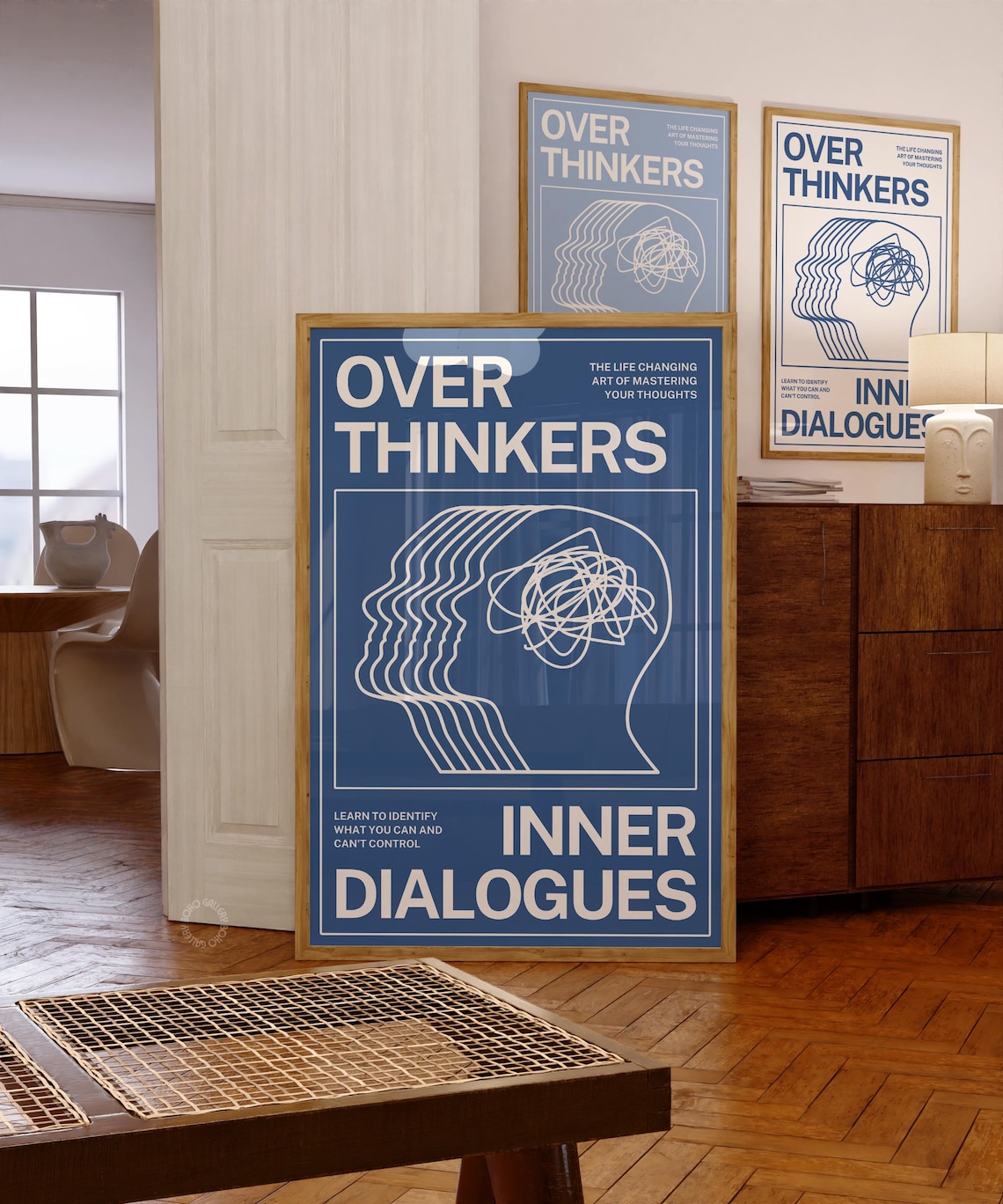 Overthinkers Retro Trendy Dorm Wall Art Print