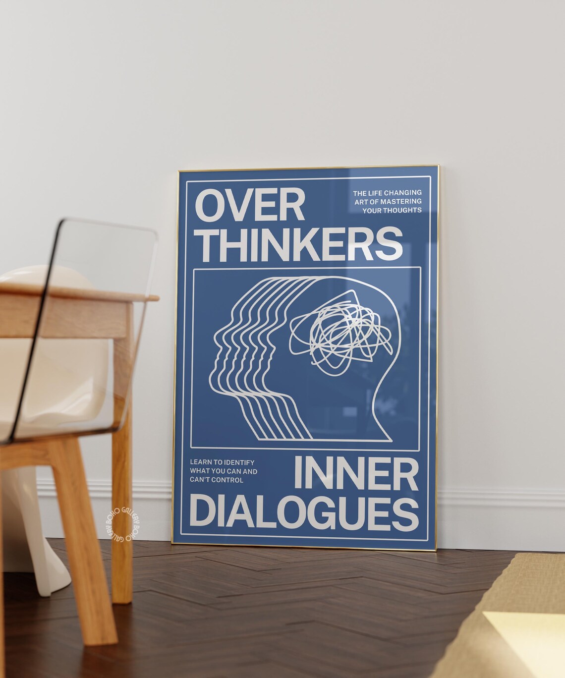 Overthinkers Retro Trendy Dorm Wall Art Print - Image 2