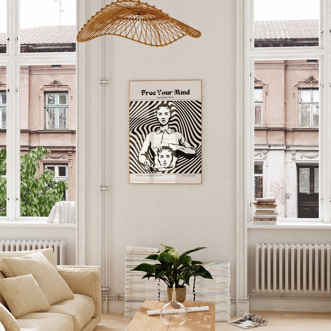 Free Your Mind Psychedelic Vintage Poster - Image 3