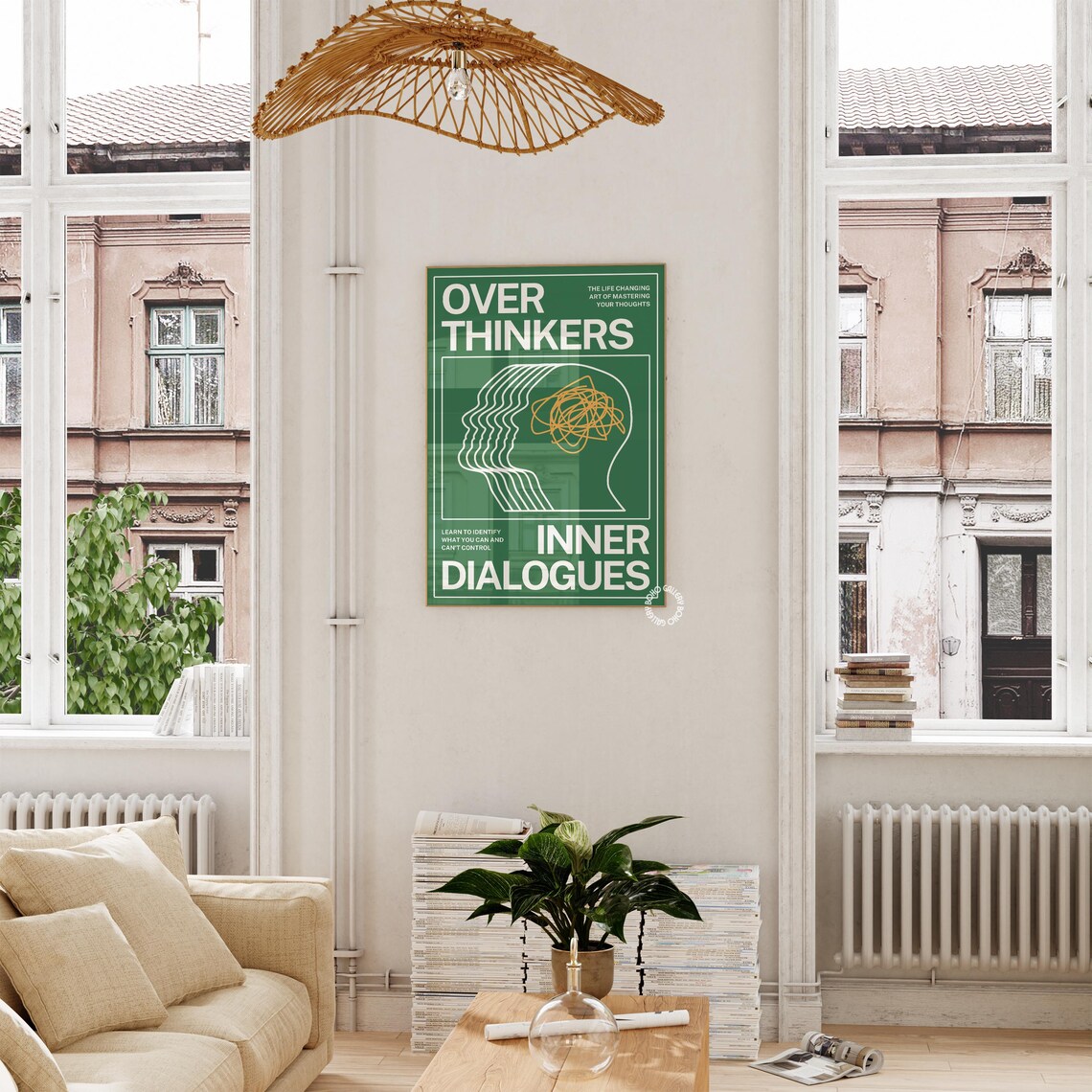 Green Retro Trendy Quote Art Print, Preppy Decor - Image 3