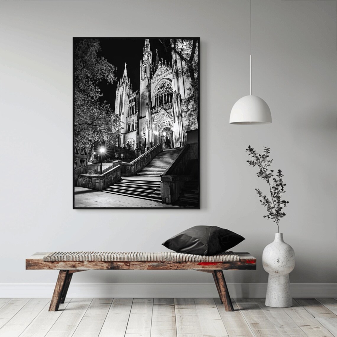 Gothic Cathedral, Black And White Photography Print - Image 2